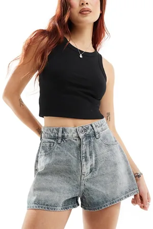 Armani Exchange Posede denimshorts med 5 lommer i grå