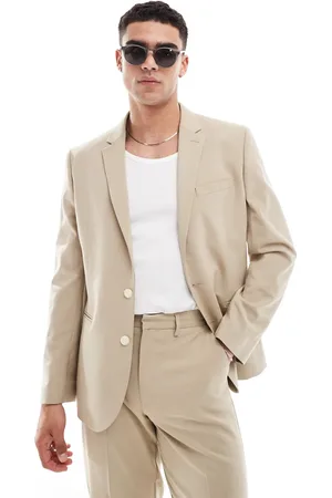 ASOS Slim-habitjakke i beige-Neutral