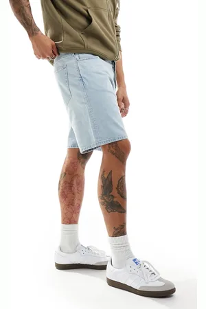 Weekday Space - Afslappede denimshorts i lyseblå vask