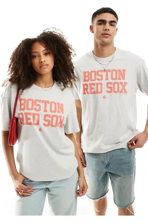 47 Brand Gråmeleret unisex-t-shirt med Boston Red Sox-grafik