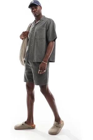 Only & Sons Grå pull-on-shorts i babyfløjl - Del af sæt