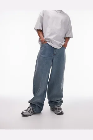 Topman Posede jeans i vintage-mellemvask