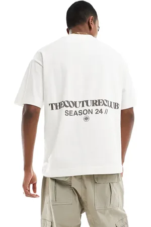 The Couture Club Offwhite t-shirt med afslappet pasform-Hvid