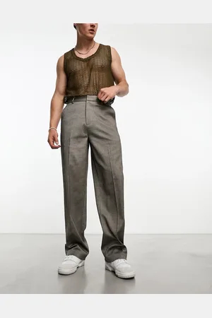 ASOS Elegante bukser med vide ben i tweed- og uldblanding
