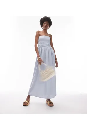Topshop Nålestribet strandkjole i bandeaudesign