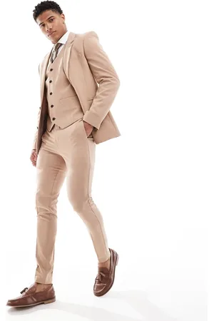 ASOS Super skinny-habitbukser i mørk beige-Neutral