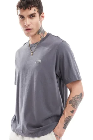 Abercrombie & Fitch T-shirt i kraftigt materiale i oversized med lille og poleret logo