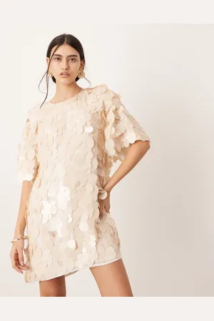 ASOS T-shirt-minikjole med matte pailletskiver