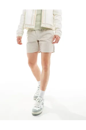 Cotton On Cotton On - Easy - Beige shorts med løbesnor i taljen og tekstur-Hvid