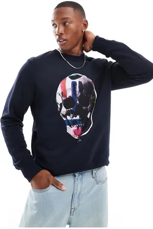 Paul Smith Sweatshirt i regular fit med kranieprint