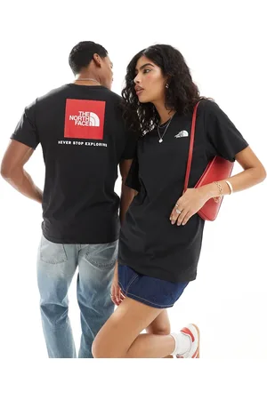 The North Face Red Box - Sort T-shirt med print på ryggen