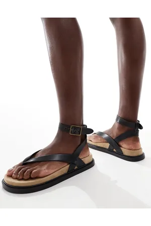 French Connection Sorte sandaler med sål