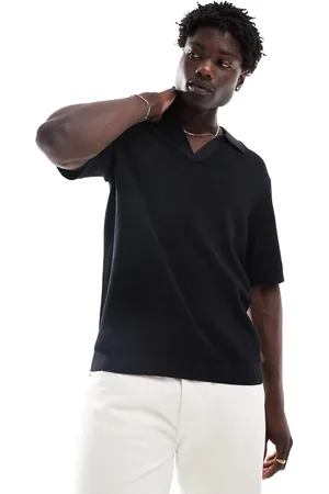 GANT Strikket poloskjorte med åben krave i