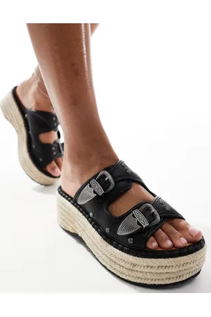 River Island Sorte espadriller i westernstil