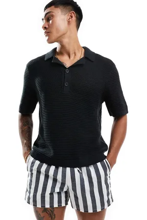 Abercrombie & Fitch Strikket resortpolo med 2 knapper i