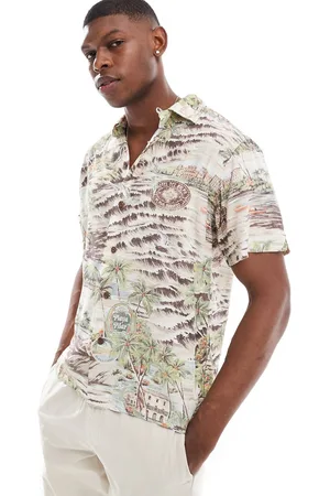 Ralph Lauren Havana Playa - Kortærmet skjorte i rayon med print - Del af sæt