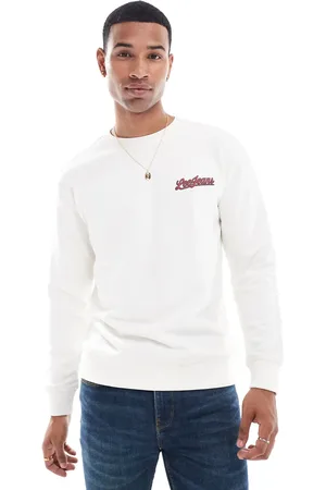 Lee Hvid sweatshirt med skriftlogo