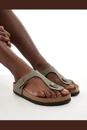 Birkenstock Gizeh Birko-Flor - Sandaler i oliebehandlet, læder-Neutral
