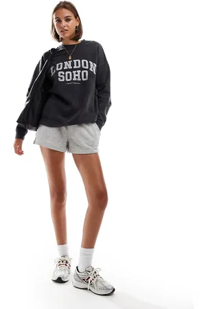 4th & Reckless London Soho - Broderet sweatshirt i syrevask-Grå