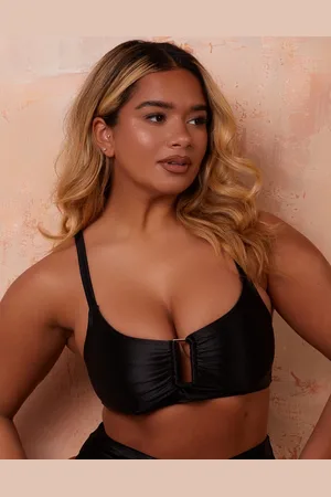 Wolf & Whistle X Natalie Gessey - Fuller Bust - Bikinitop med guldfarvet ringdetalje