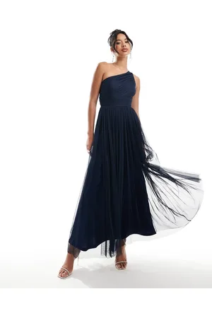 Lace & Beads Brudepiger - oneshoulder-maxikjole i tyl