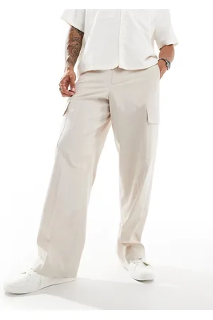 ASOS Elegante cargobukser med vidde i -Neutral