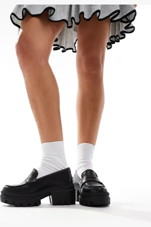 Timberland Everleigh - Chunky loafers med hæl i læder
