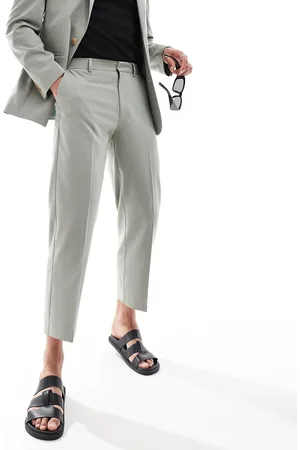 ASOS Cropped habitbukser med lige ben i