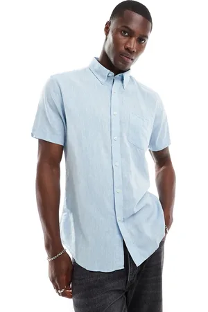 Ben Sherman Kortærmet hørskjorte i