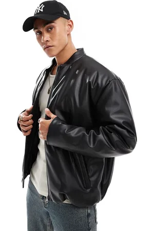 ASOS Oversized bomber-jakke i imiteret læder