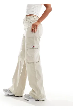 Tommy Hilfiger Claire - Beige cargobukser i utility-stil-Hvid