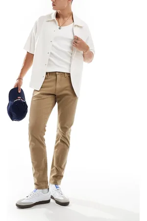 Ralph Lauren Sullivan - Slim Fit-jeans i khakibrunt overdye