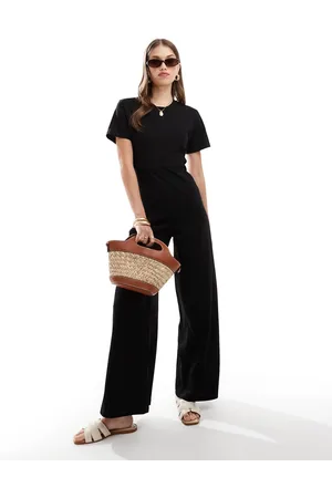 ASOS Palazzo - T-shirt-jumpsuit med åben ryg