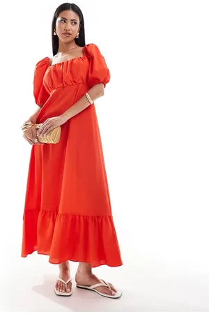 River Island Milkmaid-midikjole