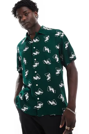 Ralph Lauren Oversized skjorte med korte ærmer og P-vingelogo