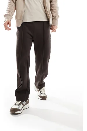 Bershka Brune joggingbukser med vidde og pintucks