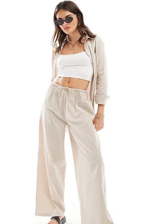Esmée Esmee - Beige strandbukser - Del af sæt - Kun hos ASOS-Hvid