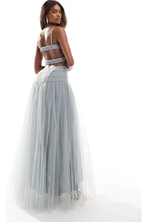 Lace & Beads Maxikjole med sænket talje i tyl