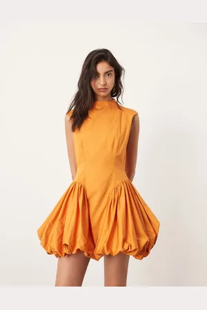 ASOS Højhalset minikjole med puffet design og sænket talje