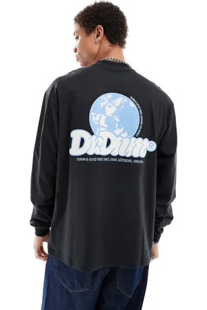 Dr Denim Reno - Afslappet, langærmet og T-shirt med grafisk rygprint