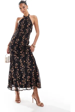 River Island Maxikjole med halterneck og blomstermønster