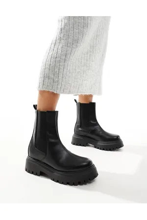 ASOS Amber - Chunky Chelsea-støvler i sort
