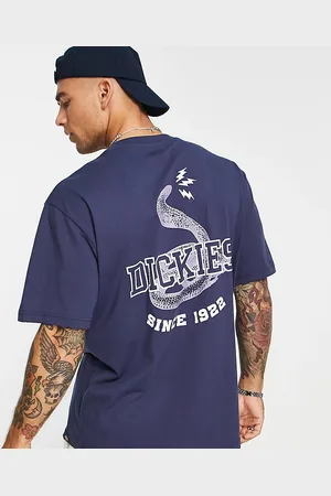 Dickies Cascade Locks - Marineblå T-shirt med slangeprint på ryggen - Kun hos ASOS