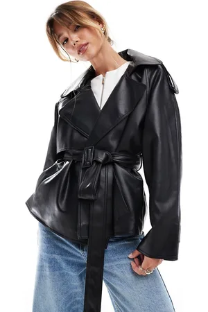 ASOS Trenchcoat i læderlook
