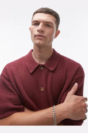 Topman Hæklet og blommefarvet skjorte med knapper-Lilla