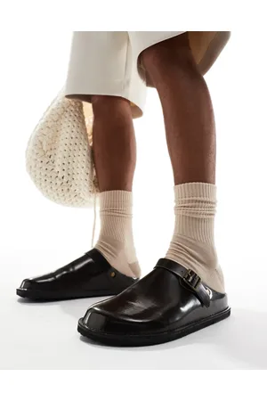 ASOS Brune mule-loafers i clogs-stil