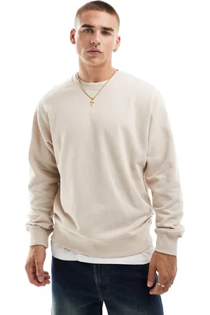 JACK & JONES Oversized sweatshirt med rund hals i beige-Neutral