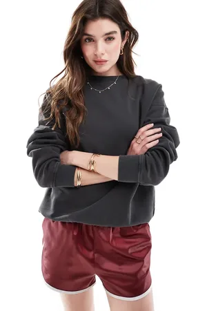 Cotton On Cotton On - Klassisk sweatshirt i forvasket sort med rund hals