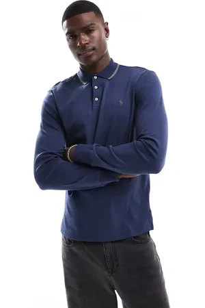 Ralph Lauren Meleret langærmet polo med logoikon i pima-bomuld