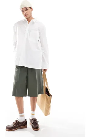 COLLUSION Oversized poplin-skjorte med lange ærmer i